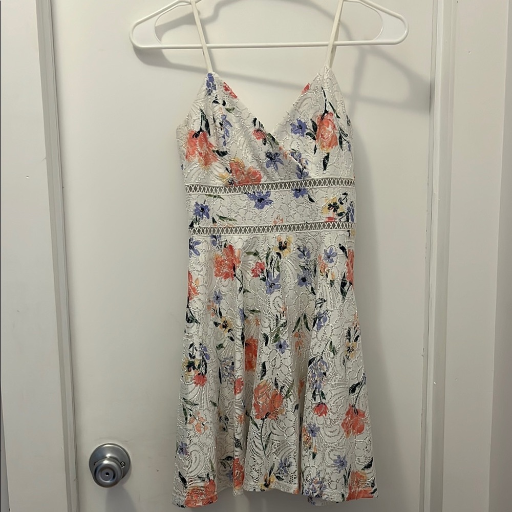 Trixxi Pink and Blue Sleeveless Sundress Casual